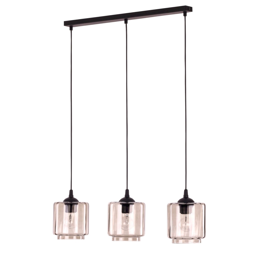 Vetro di ricambio per lampadario POBO E27 Ø 15 cm, beige fumé