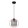 Vetro di ricambio per lampadario SOMBRA E27, diametro 16 cm, grigio fumé