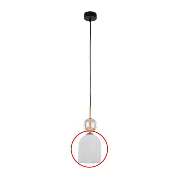 Vetro di ricambio per lampadario SOPHIA, diametro 12,8 cm, bianco