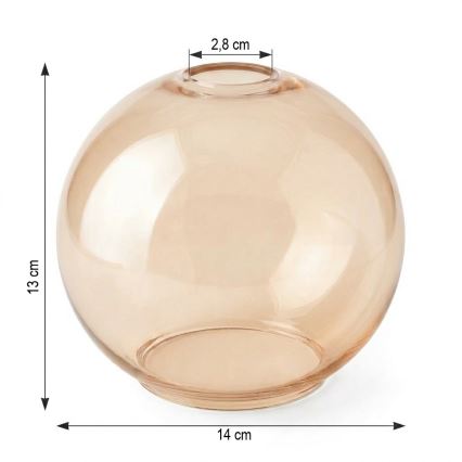 Vetro di ricambio POBO Ø 14 cm beige fumé