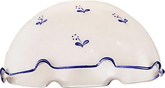 Vetro di ricambio universale NONNA E27 diametro 20 cm bianco/blu
