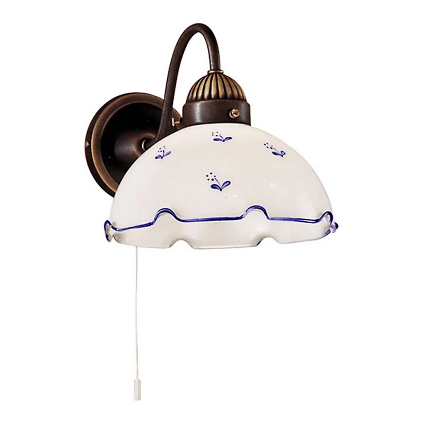 Vetro di ricambio universale NONNA E27 diametro 20 cm bianco/blu