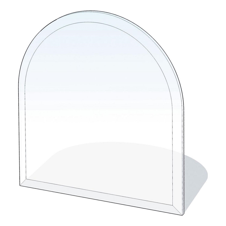 Vetro sotto il camino 1000x1000x6 mm semi-arco