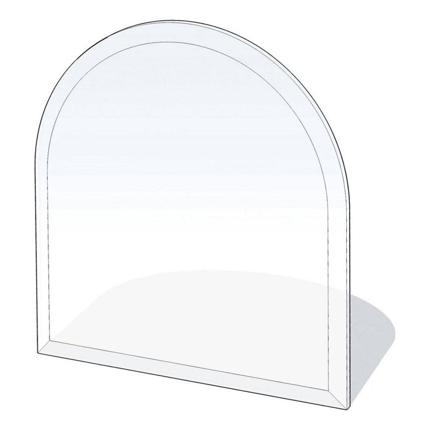 Vetro sotto il camino 1000x1000x8 mm semi-arco