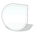Vetro sotto il camino 1100x1100x6 mm tear