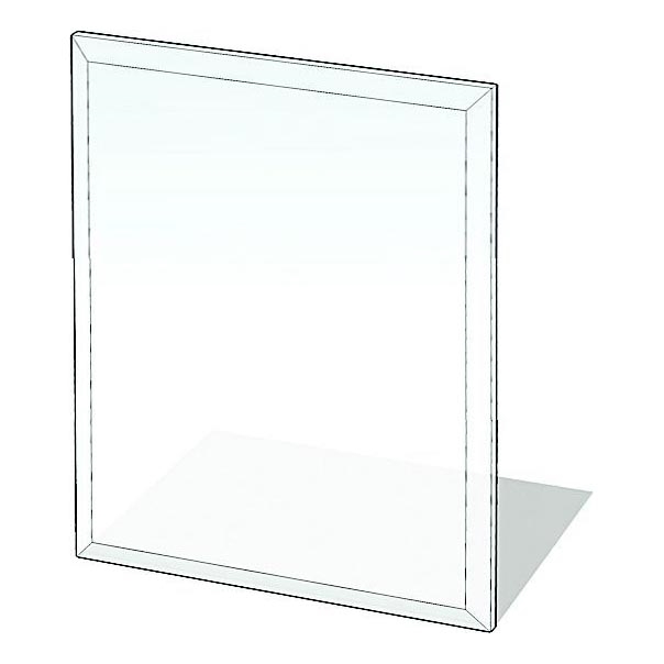 Vetro sotto il camino 1200x1000x8 mm rettangolo