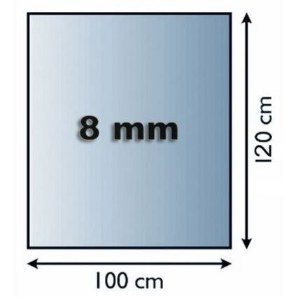 Vetro sotto il camino 1200x1000x8 mm rettangolo