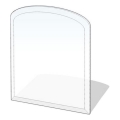 Vetro sotto il camino 1200x1000x8 mm semi-arco