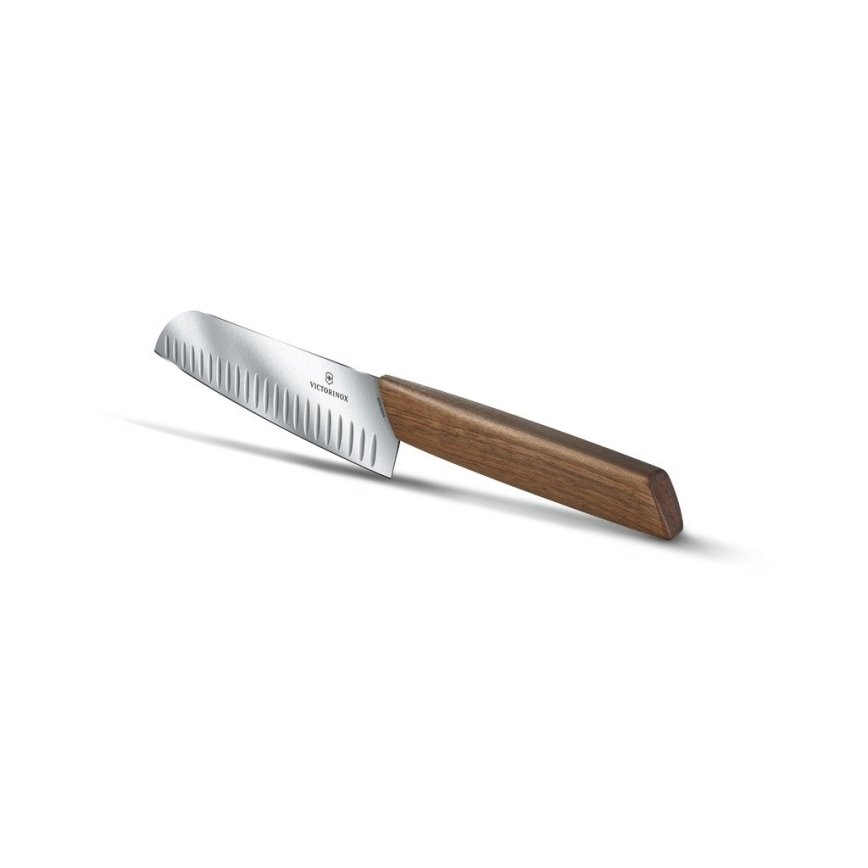 Victorinox - Coltello da cucina Santoku SWISS MODERN 17 cm noce