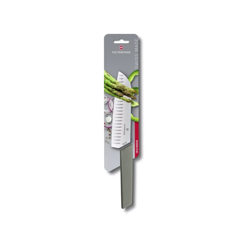 Victorinox - Coltello da cucina Santoku SWISS MODERN 17 cm verde