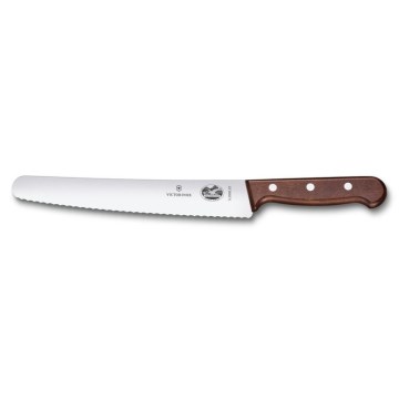 Victorinox - Coltello da pane WOOD 22 cm, manico in acero
