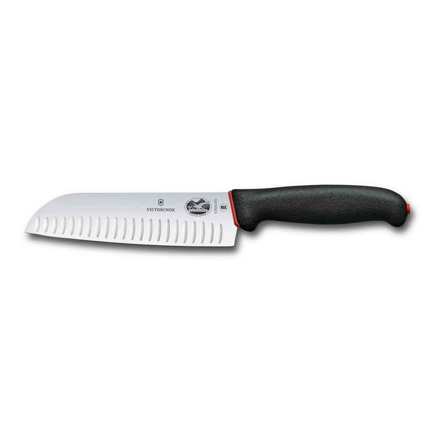 Victorinox - Coltello Santoku da cucina DUAL GRIP 17 cm nero