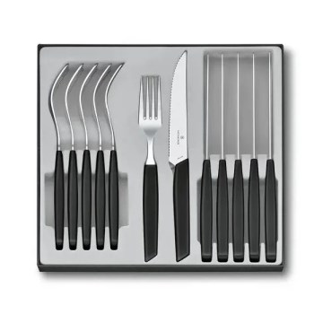 Victorinox - Servizio di posate SWISS MODERN 12 pezzi, nero