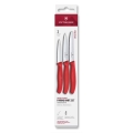 Victorinox - Set da 3 coltelli da cucina per verdure SWISS CLASSIC, rosso