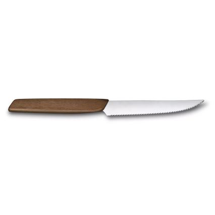 Victorinox - Set di 2 coltelli da bistecca SWISS MODERN, lama 12 cm, manico in noce