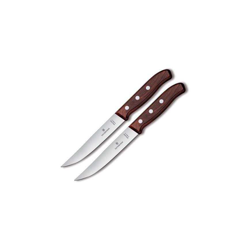 Victorinox - Set di 2 coltelli da bistecca WOOD, lama 14 cm, manico in acero