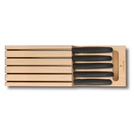 Victorinox - Set di 6 coltelli da cucina con ceppo in faggio/beige