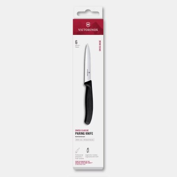 Victorinox - Set di 6 coltelli da verdura SWISS CLASSIC, lame da 10 cm, nero