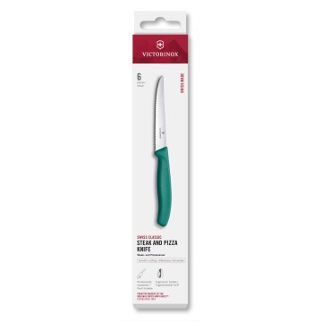 Victorinox - Set di coltelli da bistecca SWISS CLASSIC, 11 cm, 6 pezzi, turchese