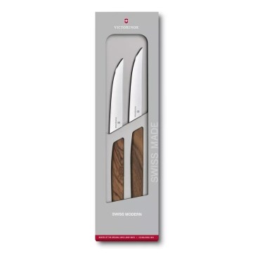 Victorinox - Set di coltelli da bistecca SWISS MODERN 12 cm 2 pezzi noce