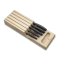 Victorinox - Set di coltelli da cucina con portacoltelli SWISS CLASSIC, 6 pezzi, faggio/beige