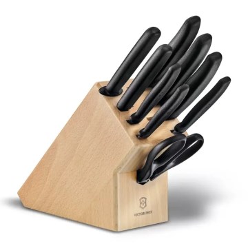 Victorinox - Set di coltelli da cucina in ceppo SWISS CLASSIC 10 pezzi faggio/beige