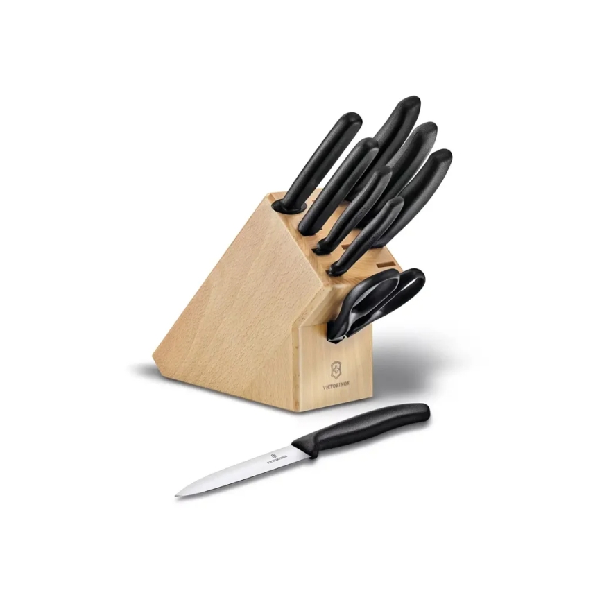 Victorinox - Set di coltelli da cucina in ceppo SWISS CLASSIC 10 pezzi faggio/beige