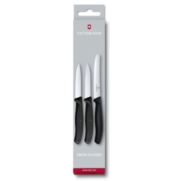 Victorinox - Set di coltelli da cucina per verdure 3 pezzi nero