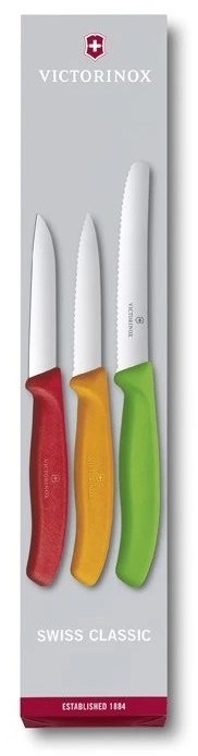 Victorinox - Set di coltelli da cucina per verdure 3 pz mix di colori
