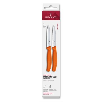 Victorinox - Set di coltelli da cucina per verdure SWISS CLASSIC 10 cm 2 pezzi arancione