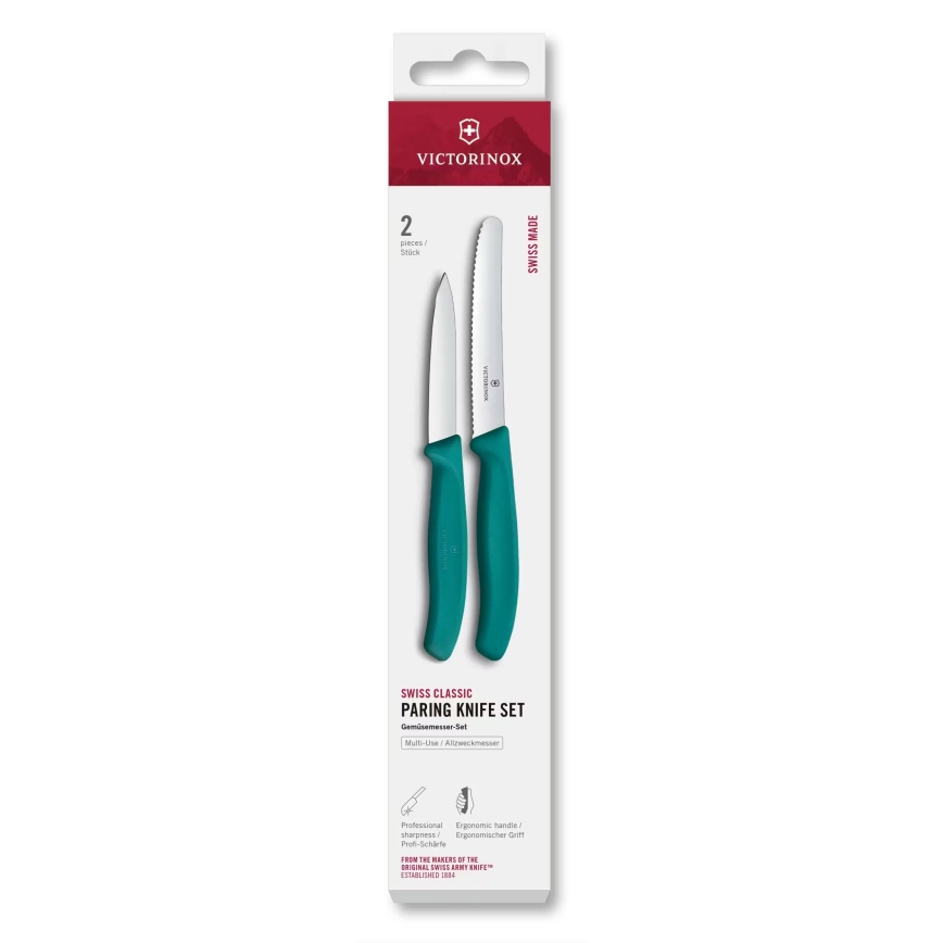 Victorinox - Set di coltelli da cucina per verdure SWISS CLASSIC 2 pezzi turchese