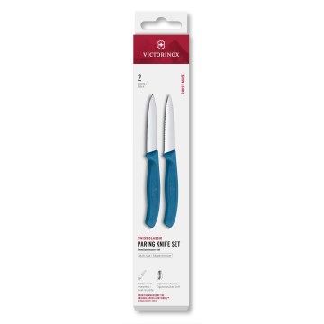 Victorinox - Set di coltelli da cucina per verdure SWISS CLASSIC 8 cm 2 pezzi blu