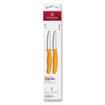 Victorinox - Set di coltelli da cucina per verdure SWISS CLASSIC, 8 cm, 2 pezzi, giallo