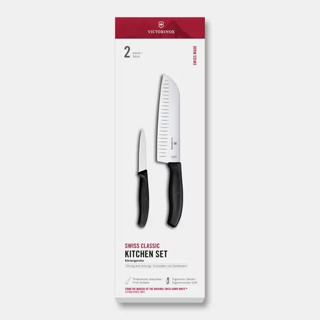 Victorinox - Set di coltelli da cucina SWISS CLASSIC 2 pezzi nero