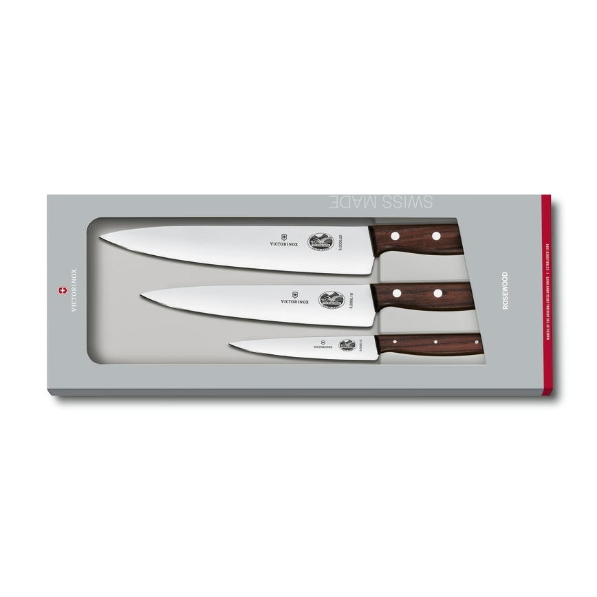 Victorinox - Set di coltelli da cucina WOOD 3 pezzi in acero