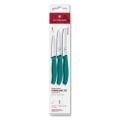 Victorinox - Set di coltelli per verdure SWISS CLASSIC, 3 pezzi, turchese