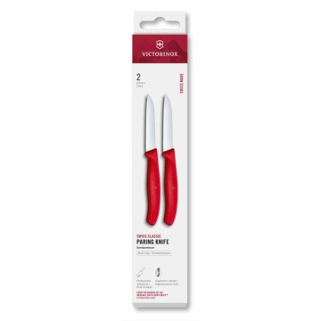 Victorinox - Set di coltelli per verdure SWISS CLASSIC 8 cm, 2 pz, rosso