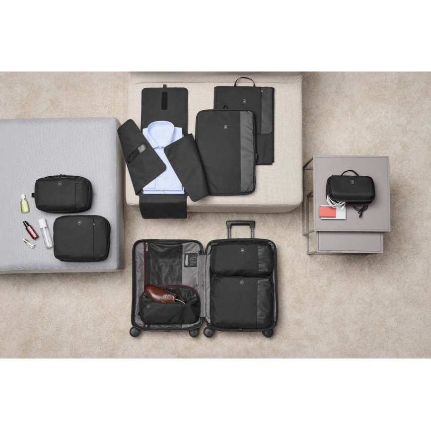 Victorinox - Set di organizer da viaggio Travel Essentials, 3 pezzi, nero