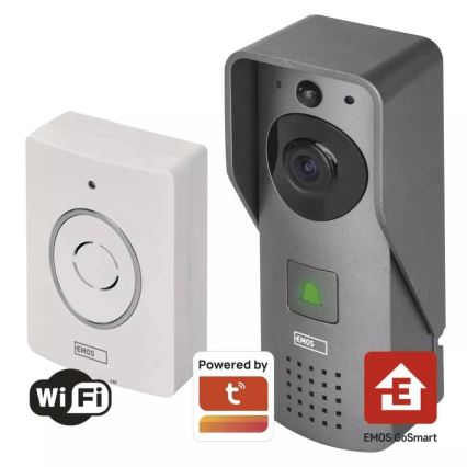 Videocitofono wireless con sensore di movimento GoSmart 12V 3xAA IP44 Wi-Fi Tuya