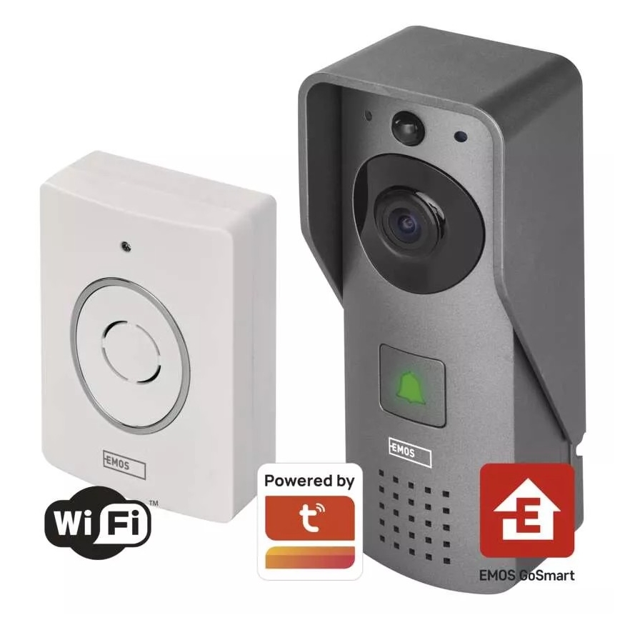Videocitofono wireless con sensore di movimento GoSmart 12V 3xAA IP44 Wi-Fi Tuya