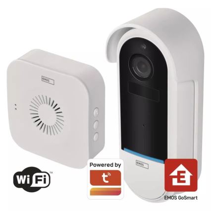 Videocitofono wireless con sensore di movimento GoSmart 5V 3xAA IP65 Wi-Fi Tuya