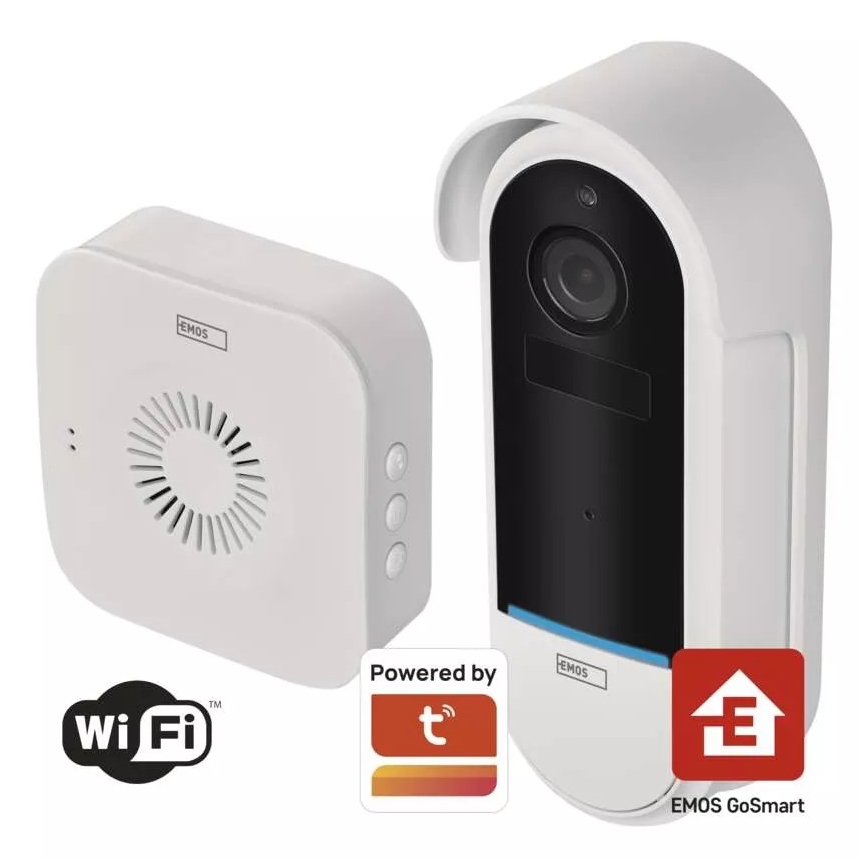 Videocitofono wireless con sensore di movimento GoSmart 5V 3xAA IP65 Wi-Fi Tuya