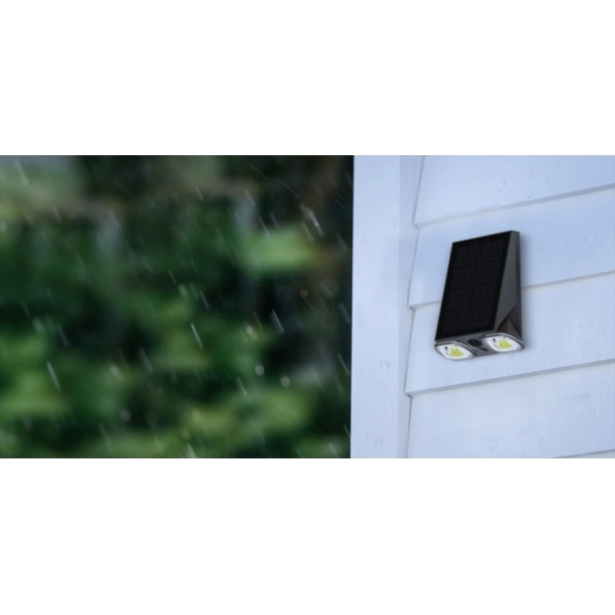 Viking - Lampada solare da parete LED dimmerabile, flessibile, con sensore LED/1,3W/3,7V IP44 4000K 2000 mAh