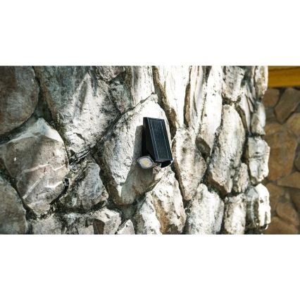 Viking - Lampada solare da parete LED dimmerabile, flessibile, con sensore LED/1,3W/3,7V IP44 4000K 2000 mAh