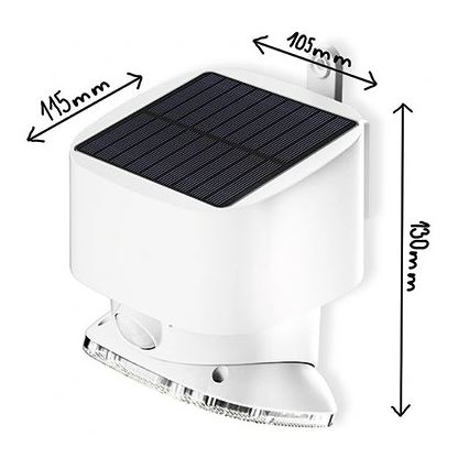 Viking - Lampada da parete solare LED con sensore LED/1W/3,7V IP44 3000/4000K 4000 mAh