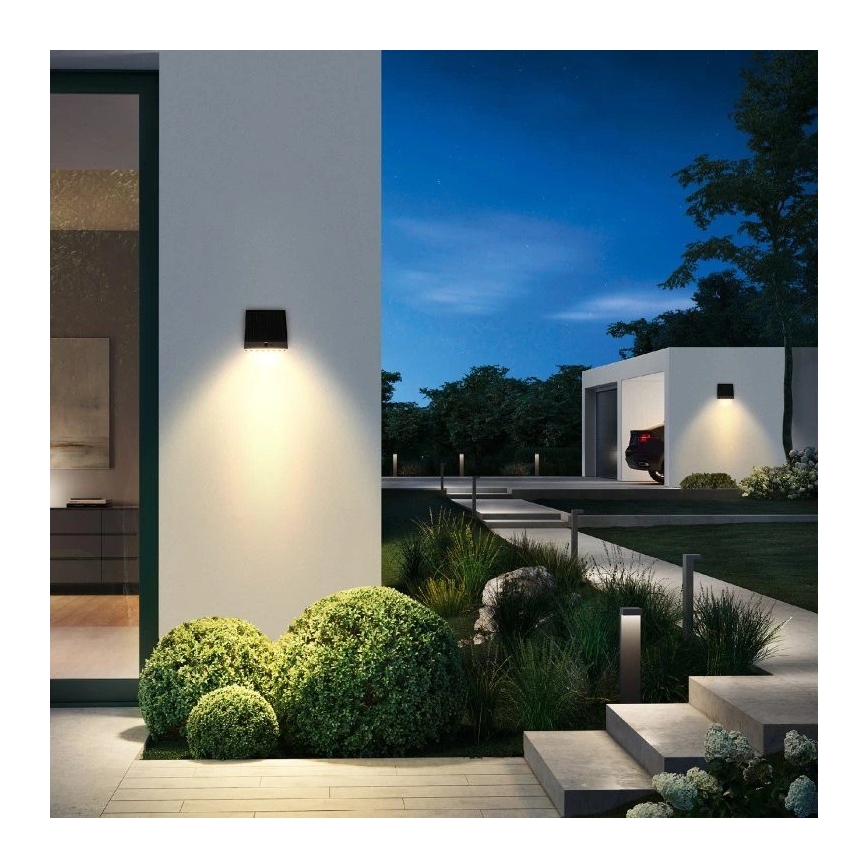 Viking - Lampada da parete solare LED dimmerabile con sensore LED/2W/3,7V IP54 4000K 2000 mAh