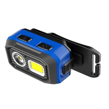 Viking - Lampada frontale LED ricaricabile dimmerabile con sensore, 5V, IPX4, 400 lm, 3xAAA/1000 mAh