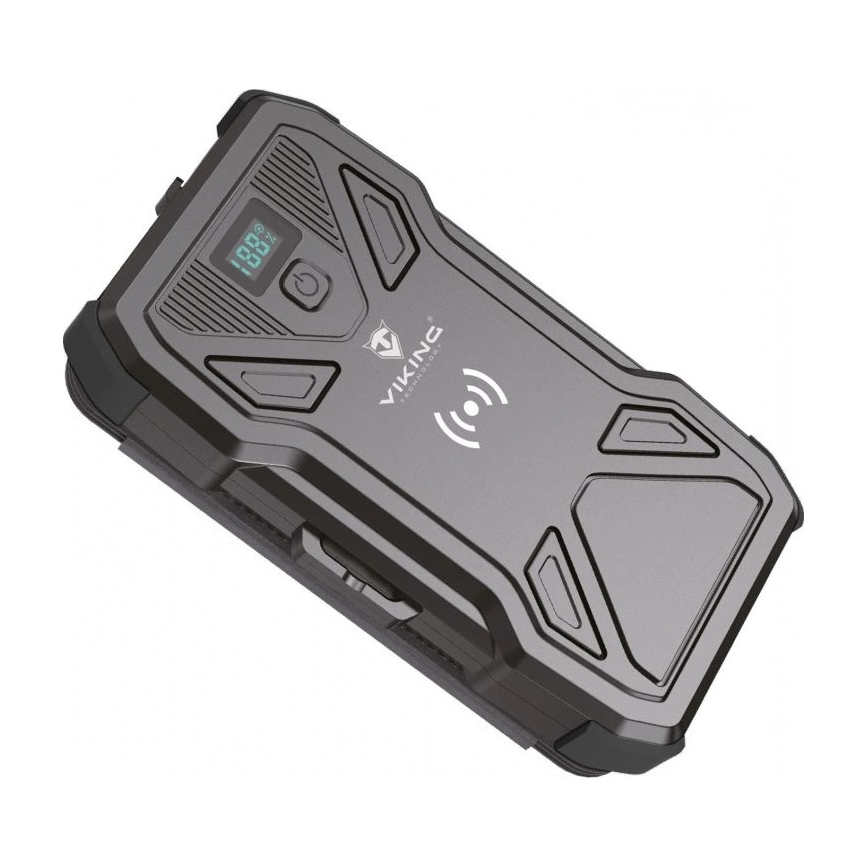 Viking - Power Bank con torcia LED, ricarica wireless e pannello solare Power Delivery 22,5W/20000 mAh