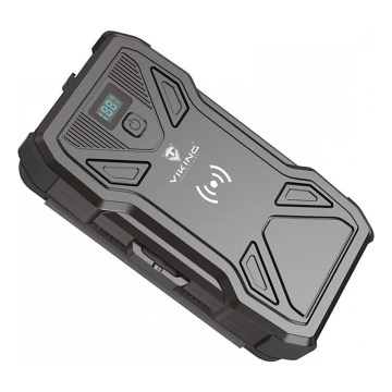 Viking - Power Bank con torcia LED, ricarica wireless e pannello solare Power Delivery 22,5W/10000 mAh