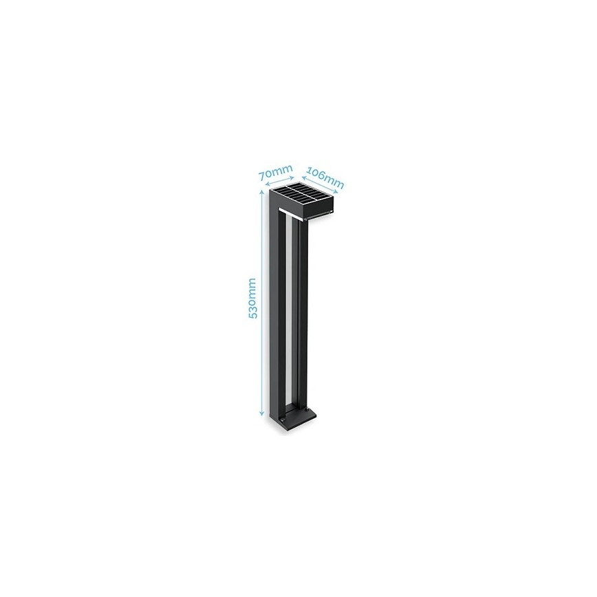 Viking - Set da 2 lampade solari a LED 1W/3,7V IP44 3000K 2000 mAh